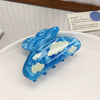 Hair Accessories Pvc Handmade Butterfly Printed Hair Grab Clip