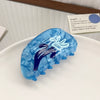 Hair Accessories Pvc Handmade Butterfly Printed Hair Grab Clip