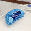 Hair Accessories Pvc Handmade Butterfly Printed Hair Grab Clip