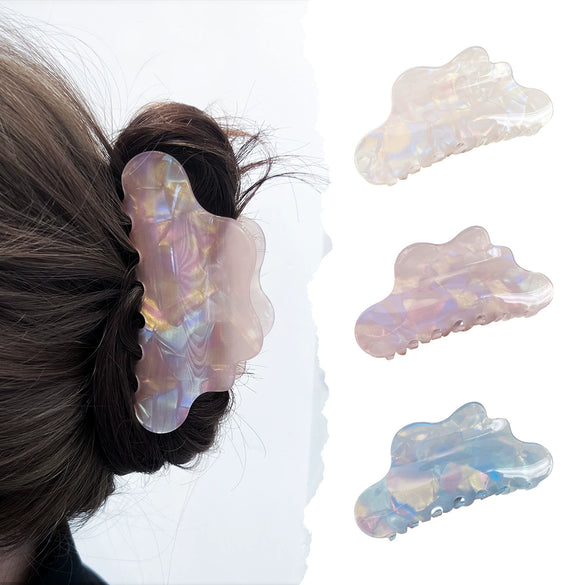 Hair Accessories Pvc Magic Color Mermaid Cloud Handmade Hair Grab Clip For Women