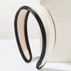 Hair Accessories Retro Bright Pu Leather Widebrimmed Headband Geometric Style Purely Handmade
