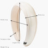 Hair Accessories Retro Bright Pu Leather Widebrimmed Headband Geometric Style Purely Handmade