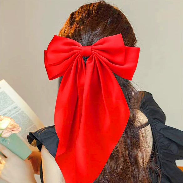 Hair Accessories Satin Handmade Women's Bow Hairpins