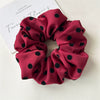 Hair Accessories Satin Pleated Fabric Handmade Hair Rope With Dot Pattern And High Elasticity