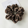 Hair Accessories Satin Pleated Fabric Handmade Hair Rope With Dot Pattern And High Elasticity