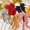 Hair Accessories Satin Ribbon Bow Spring Clip Handmade For Women