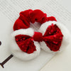Hair Accessories Sequin Bow Velvet Plush Handmade Festive