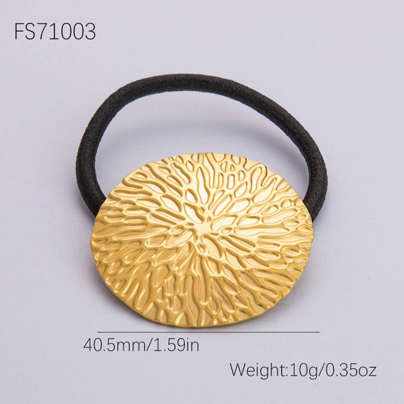 Hair Accessories Silk Stainless Steel Handmade Retro Animal Style Large Intestine Hair Ties Sun Shell Headbands