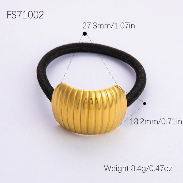 Hair Accessories Silk Stainless Steel Handmade Retro Animal Style Large Intestine Hair Ties Sun Shell Headbands