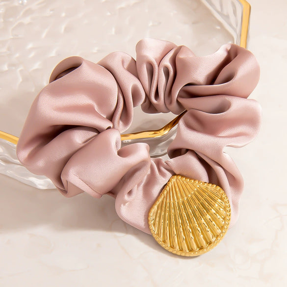 Hair Accessories Silk Stainless Steel Handmade Retro Animal Style Large Intestine Hair Ties Sun Shell Headbands