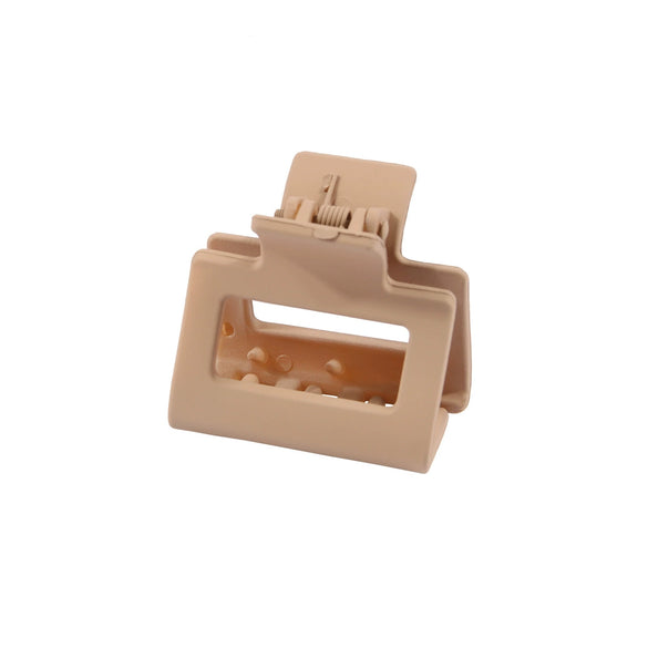 Hair Accessories Small Square Frosted Grab Clip Simple Geometric Baking Paint Women's