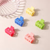 Hair Accessories Small Square Frosted Grab Clip Simple Geometric Baking Paint Women's
