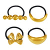 Hair Accessories Stainless Steel And 316L Stainless Steel Bow Hair Rope Plated With Gold High Elasticity Electroplating