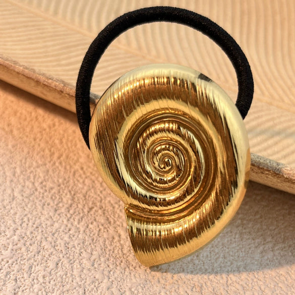 Hair Accessories Stainless Steel Conch Hair Rope Hairpin Hair Ring Electroplated Retro Style