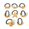 Hair Accessories Stainless Steel Curved Bow Fivepointed Star Starfish Electroplated Hair Rope Hair Ring For Women