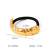 Hair Accessories Stainless Steel Curved Bow Fivepointed Star Starfish Electroplated Hair Rope Hair Ring For Women