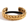 Hair Accessories Stainless Steel Electroplated 18K Gold Fashion Retro Geometric Bump Bracelet Hair Rope
