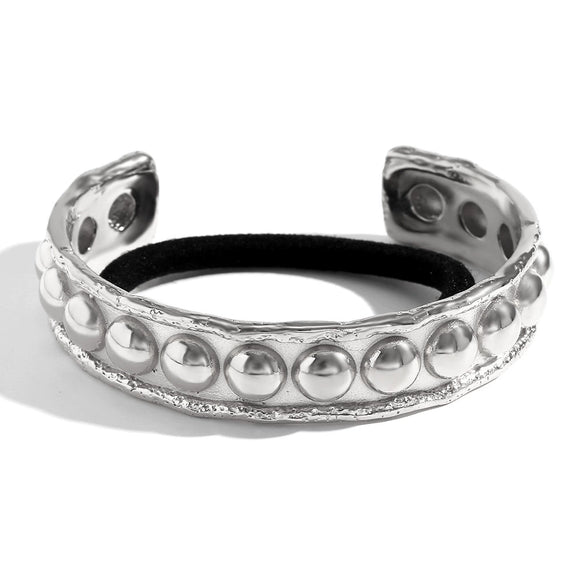 Hair Accessories Stainless Steel Electroplated 18K Gold Fashion Retro Geometric Bump Bracelet Hair Rope