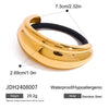 Hair Accessories Stainless Steel Golden Crescent Arc Electroplated Hair Ring
