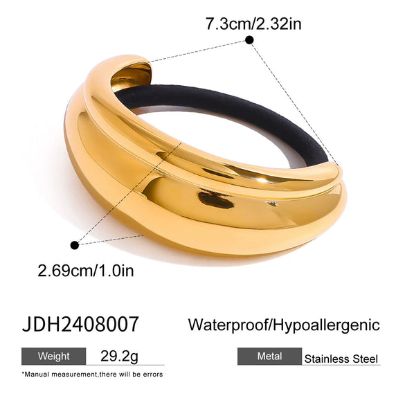 Hair Accessories Stainless Steel Golden Crescent Arc Electroplated Hair Ring
