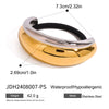 Hair Accessories Stainless Steel Golden Crescent Arc Electroplated Hair Ring