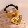 Hair Accessories Stainless Steel 18K Gold Plated Love Pendant Hair Rope Fashion Style