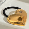 Hair Accessories Stainless Steel Love Hollow Electroplated Hair Ring
