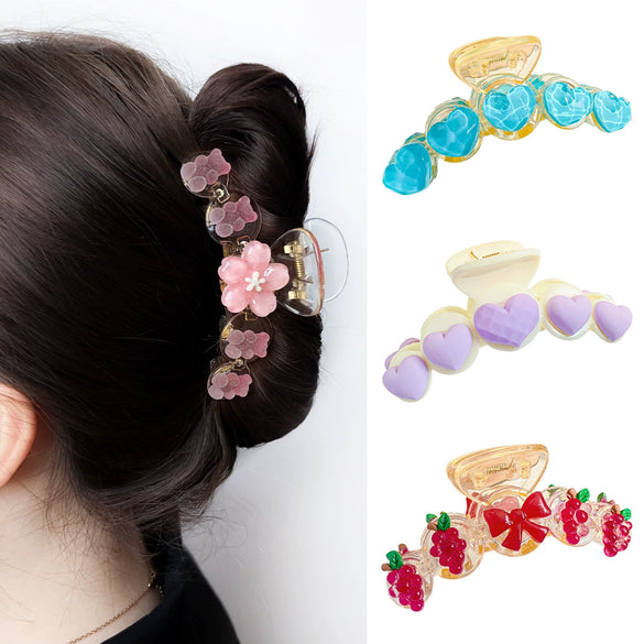 Hair Accessories Sweet Macaron Fruit Style Handmade Ps Grab Clip For Women