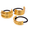 Hair Accessories Titanium Steel Geometric 18K Goldplated Hair Ring Hair Rope For Women