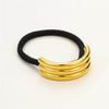 Hair Accessories Titanium Steel Ushaped Threelayer Hollow Ring Hair Ring With Electroplating