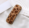 Hair Accessories Velvet Leather Leopard Print Handmade Women's Bb Clip
