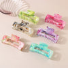 Hair Accessories Women's Square Grab Clip Abs Material Geometric Style Baking Paint Treatment