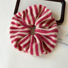 Hair Accessories Wool Striped Knitted Hair Ring For Girls