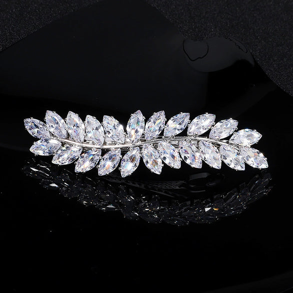 Hair Accessories Zircon Inlaid Side Clip Bangs Clip Back Head Clip For Women Plant Flowers Style