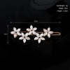 Hair Accessories Zircon Inlaid Side Clip Bangs Clip Back Head Clip For Women Plant Flowers Style