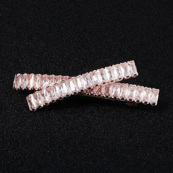 Hair Accessories Zircon Inlaid Side Clip Bangs Clip Back Head Clip For Women Plant Flowers Style