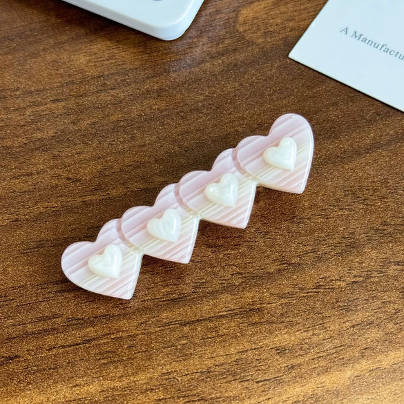 Hair Accessory Acetate Heart Handmade Highend Women's Hairpin