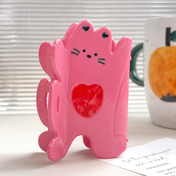 Hair Accessory Acetate Heartshaped Handmade Cartoon Animal Hair Clip