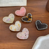 Hair Accessory Acetate Heartshaped Rhinestone Spring Clip With Highend Feel