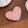 Hair Accessory Acetate Heartshaped Rhinestone Spring Clip With Highend Feel