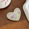 Hair Accessory Acetate Heartshaped Rhinestone Spring Clip With Highend Feel