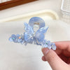 Hair Accessory Acetic Acid Handmade Water Drop Rhinestone Butterfly Claw Clip For Women