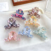 Hair Accessory Acetic Acid Handmade Water Drop Rhinestone Butterfly Claw Clip For Women