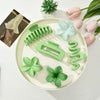 Hair Accessory Acrylic Plumeria Hairpin Scrunchie Paint Style Women's