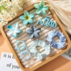 Hair Accessory Acrylic Plumeria Hairpin Scrunchie Paint Style Women's