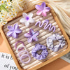 Hair Accessory Acrylic Plumeria Hairpin Scrunchie Paint Style Women's