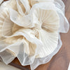 Hair Accessory Fabric Handmade High Elasticity Highend Fairy Mesh Scrunchie With Sweet Ruffles