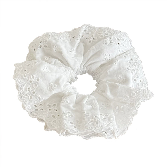 Hair Accessory Fabric Hollow Lace Handmade High Elasticity Geometric Hair Tie