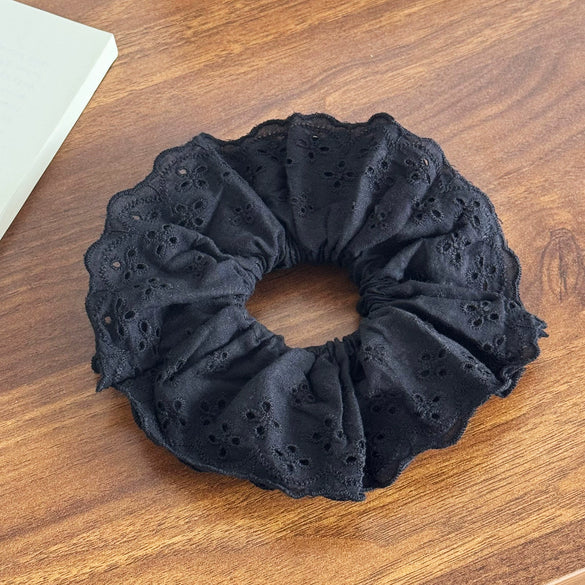 Hair Accessory Fabric Hollow Lace Handmade High Elasticity Geometric Hair Tie