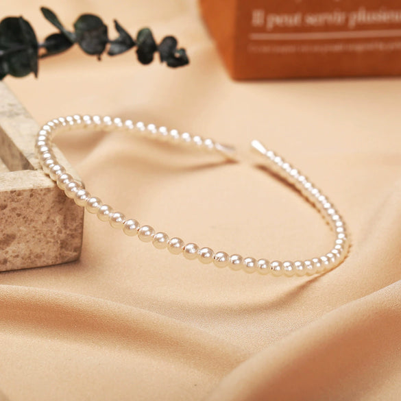 Hair Accessory Faux Pearl Handmade Retro Elegant Headband